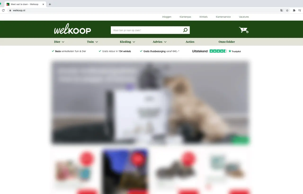 Redesign Welkoop Header